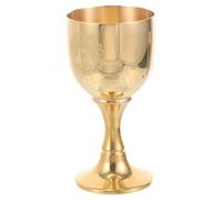 Baluue Small Brass Altar Chalice Pentagram and Tree of Life Design, Wear-Resistant Decorative Offering Cup for Water, Multi-Function Wicca Ritual Goblet for Home and Desktop