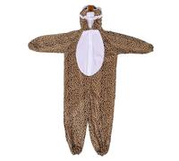 Baluue Soft Breathable Leopard Jumpsuit Costume for Stage Performance and Jungle Party Convenient Design Animal Dress-up Outfit for Boys and Vibrant Pattern for Role Play and Kindergarten