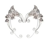 Baluue Sparkly Elves Ear Cuff No Piercing Handmade Ear Bone Clip for Women and Fashion Jewelry with Curvy Design for Birthday Wedding Christmas Party Accessories