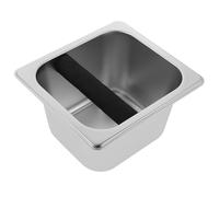 Baluue Stainless Steel Coffee Knock Box for Espresso Machines Non-slip Ground Coffee Container with Capacity Noise-reducing Knock Bin and Gardening Fertilizer Use