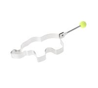 Baluue Stainless Steel Elephant-shaped Egg Frying Mold with Handle for Pancakes Omelettes Breakfast Sandwiches DIY Kitchen Cooking Tool