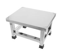 Baluue Stainless Steel Shower Step Stool 9.8' Height Waterproof and Stain Resistant Heavy Duty Anti-Slip Metal Footrest Compact Bench for Workshop and Laboratory Use
