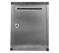 Baluue Stainless Steel Wall Mount Letter Box with Suitable Capacity round Corner Design for Outdoor Use Complaint Suggestion Box Hanging Letterbox Mailbox Random Color