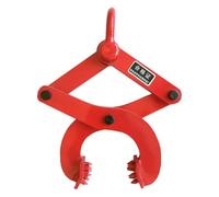 Baluue Steel Pallet Puller Clamp 1 Ton Lifting Scissor Pallet Grabber Unloading Tool Red Industrial Material Handling for Forklift and Container Use