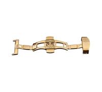 Baluue Steel Watch Clasp Double Pressed with Push Button Deployment Buckle for Watchband, Sturdy 2-button Automatic Butterfly Clasp to Reduce Strap Wear and Prevent Damage,