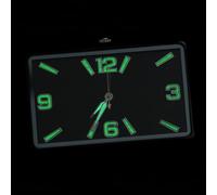 Baluue Stylish Car Dashboard Clock with Adhesive Tiny Analog Display, Lightweight Alloy and Glass Material, for Car Dashboard Decor, Saves Time and Effort with Simple Square Design