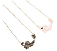 Baluue Tai Chi Koi Fish Necklaces for Couples Alloy Matching Necklaces in Black and White Unique Fashion Jewelry for Women Girlfriend and Fade-resistant Design