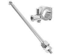 Baluue Telescopic Flagpole product accessories Adjustable Height Multi-purpose Accessory Made of Silver Aluminum Alloy and Steel, Easy Removal and Stylish Design for Motorcycle and