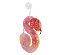 Baluue Tie-dye Foil Snake Plush Soft Stuffed Year Snake Mascot for Celebrations Realistic Red Plush Symbolizing Wisdom and Fortune Decorative Lucky Charm