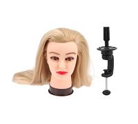 Baluue Training Mannequin for Hairdressing Practice Hair Styling Tool for Cosmetology Students for Braiding Cutting Dying and Curling and Smooth Synthetic Hair