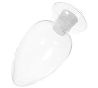 Baluue Transparent Conical Glass Match Holder Bottle with Rubber Stopper Smooth Surface Storage Jar for Specimen Display and Multiple Reuse Portable Glass Container for Home and