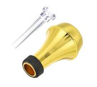 Baluue Trumpet Practice Mute Trumpet Accessories Lightweight Abs Material Golden Colour Lowering Tone Reducing Noise