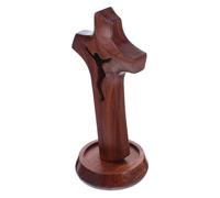 Baluue Unfinished Wooden Cross for Easter Crafts Rustic Tabletop Baptism Decor DIY Religious Prayer Aid Home Church Ornament