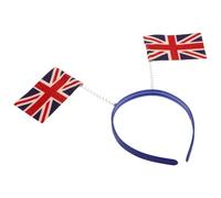 Baluue Union Jack Hairband Lightweight Cloth Hair Accessory with 3d Spring Design British Flag Pattern for Themed Events and Festivals