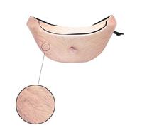Baluue Unisex Waist Pack with Realistic Beer Belly Print, Adjustable Belt and Water-Resistant Pu Canvas Material, for Traveling and Sports Activities, Funny Dad Bag Fanny Pack for Men