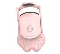 Baluue USB Rechargeable Heated Eyelash Curler Electric Lash Tool with Pads Safe Curling for Portable Handheld Eyelash Perm Device Pink