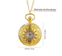 Baluue Vintage Alloy Pocket Watch for Women and Men with Roman Numerals Lightweight Compact Design Decorative Bright Color Comes with Black Small Box Suitable Gift for Holidays and