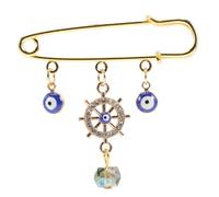 Baluue Vintage Evil Eye Lapel Pin Blue Brooch for Women and Men Stylish Scarf and Cardigan Accessory Unique Gift for Parties Weddings and Business Events
