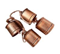 Baluue Vintage Metal Cow Bells Hanging Decoration Cast Iron Ringing Bells with Clear Loud Sound Rustic Noise Makers for Horses and Sheep Compact Lightweight Garden Ornament