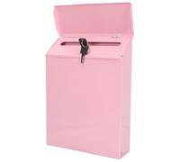 Baluue Wall Mount Mailboxes with Key, Post Boxes, Iron Lockable Mailbox Weatherproof for Large Letter, Wall Drop-Box for Indoor Outdoor Entryway Gate 23x6x30cm