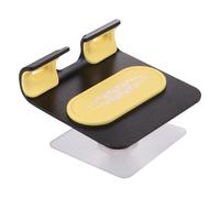 Baluue Wall Phone Holder Adhesive Phone Rack Metal Angle Adjustable Punch-free Install Black for Bathroom Watching Movies