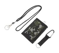 Baluue Wallet Polyester Material Camouflage for Men Foldable with Keychain and Carabiner Versatile Storage and Secure Attachment, for Travel and Everyday Use