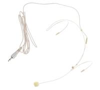 Baluue Wired Condenser Mic and Foldable Feature Headset Microphone during Graduation Period Beige for Voice Amplifier Unobstructed Head-mounted Design for Teaching and Performing Arts