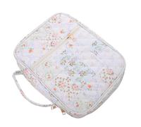 Baluue Women's Bible Storage Bag Quilted Soft Protective Case Chinese Style Scriptures Book Cover Handle for Carrying Sacred Texts and Bible Study Supplies