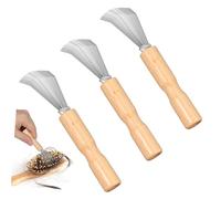 Baluue Wood Comb Lightweight and Easy to Carry 3pcs Hair Brush Cleaner Tool with Smooth Comfortable Grip for Home and Travel Use, for People Who Often Have Hair Loss Troubles