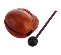 Baluue Wooden Fish Temple Block 7x6x4.5cm Rosewood Knocking Fish Craft Random Color Stick Meditation Instrument Office Desk Decoration