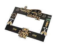 Baluue Year Photo Booth Frame Party Prop Paper Holder Sturdy Glitter Photo Booth Supplies for Spring Festival Celebrations Traditional Chinese Decor
