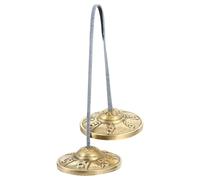 Baluue Yoga Meditation Cymbals Bell with Solid Strap Small Brass Percussion Instrument for Religious Rituals and Mindfulness Harmonic Tones for Positive and