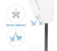 Baluue Zircon Butterfly and Flower Earrings for Women Statement Dangle Jewelry Sparkling Floral Design Sweet Fresh Charm for Weddings Parties and Everyday Wear