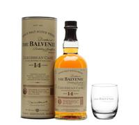 Balvenie 14 Year Old Caribbean Cask 70cl (ABV 43% alcohol) & Branded Tumbler Glass