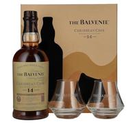 Balvenie 14 Year Old Caribbean Cask Single Malt Scotch Whisky - 2 Glass Gift Pack - 70cl