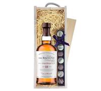 Balvenie 21 Year Old PortWood Finish Whisky & Truffles, Wooden Box 70cl 40% abv