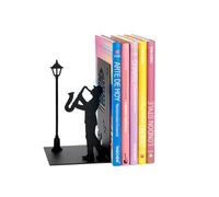 Balvi Black Jazz Bookends A Musician Taken to a Metal Book Stand