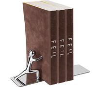 Balvi Bookend Push! Chrome Plated colour Set of 2 pieces Zinc