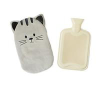 Balvi Hot water bottle Kitty Gray colour Hot water bottle with a soft cat-shaped cover 1.6L Rubber/po