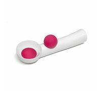 Balvi Ice Cream Scoop Fruit Cookie Dough Dessert Tool With Push Button White Pink Plastic