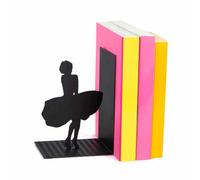 Balvi Marilyn Monroe Famous Skirt Lift Pose Silhoutte Black Metal Bookends