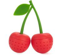 Balvi Novelty Silicone Two Red Cherries On A Stem Inspired Tea Infuser