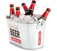 Balvi - Party Time Beverage Cooler. Metal Bucket For Cooling Drinks. It Includes Two Openers At The End