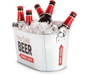 Balvi - Party Time Beverage Cooler. Metal Bucket For Cooling Drinks. It Includes Two Openers At The End