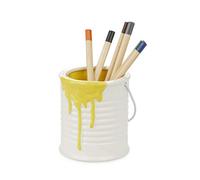 Balvi Pen holder Painty Colour yellow and white Original and fun paint-shaped pot for pencils With me