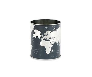 Balvi Penholder Globe Grey colour Design map of the world, including magnetic plane Tin 10x8,5x8,5 cm