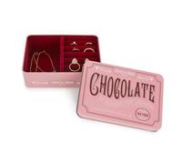 Balvi Pink Chocolate Compact Travel Tin Jewellery Box With Velvet Liner