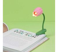 Balvi Reading Light Tulip Pink Flexible Lamp With Tulip Shape Clip For Reading
