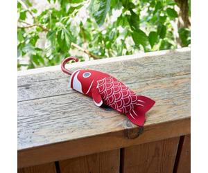 Balvi Red Kio Fish Neoprene Cover Compact Fish Scaled 98Cm Wide Umbrella