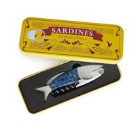 Balvi Sardines Corkscrew Colour blue With retro design metal box Tin
